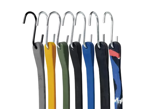 Банджи-шнуры ALLROAD из EPDM с крючками, толще на 30&nbsp;%, размеры 9&ndash;41&nbsp;дюйм, с цветовой маркировкой