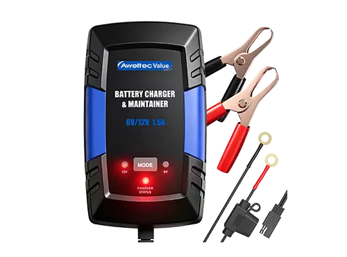 Зарядное устройство Aweltec 6 В/12 В 800 мА Smart Maintenance для автомобиля, мотоцикла, газонокосилки