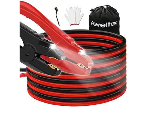 Соединительные кабели AWELTEC 6 калибра 16 футов со светодиодной подсветкой для легковых автомобилей, внедорожников, грузовиков